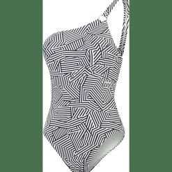 Shaping Printed Asymmetric Damen Schwimmanzug