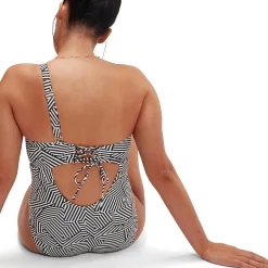 Shaping Printed Asymmetric Damen Schwimmanzug
