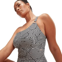 Shaping Printed Asymmetric Damen Schwimmanzug
