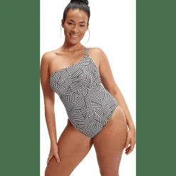 Shaping Printed Asymmetric Damen Schwimmanzug