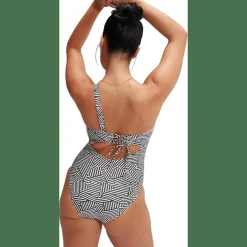 Shaping Printed Asymmetric Damen Schwimmanzug