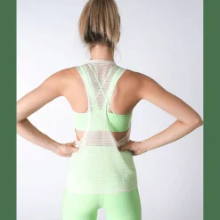 Sheer Mesh Tank Damen Top