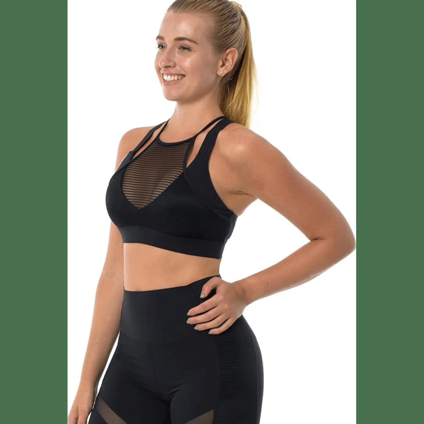Sheer Stripe Bra Damen Bustier