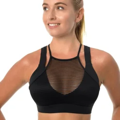Sheer Stripe Bra Damen Bustier