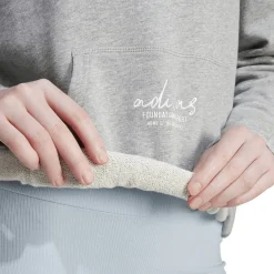 Signature Graphic Embroidery French Terry Loose Damen Kapuzensweater
