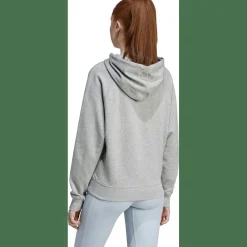 Signature Graphic Embroidery French Terry Loose Damen Kapuzensweater