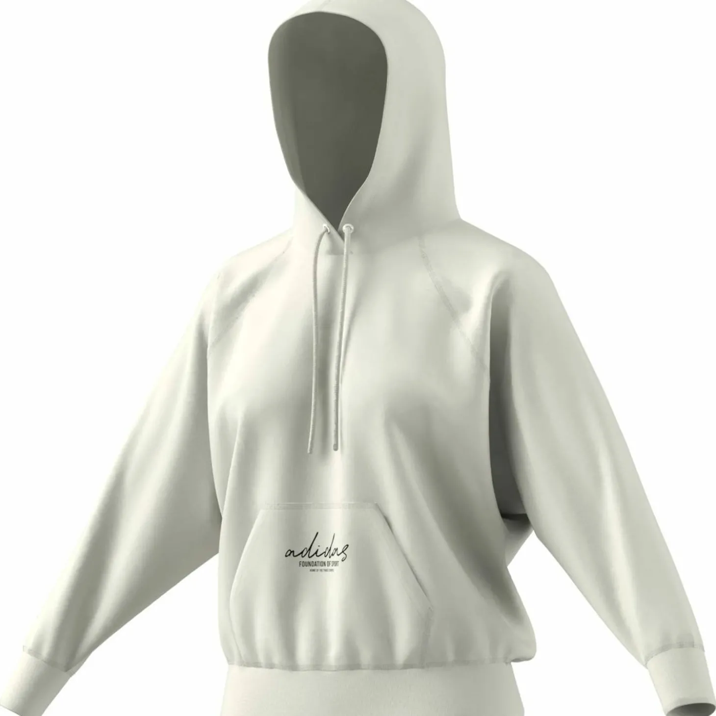 Signature Graphic Embroidery French Terry Loose Damen Kapuzensweater