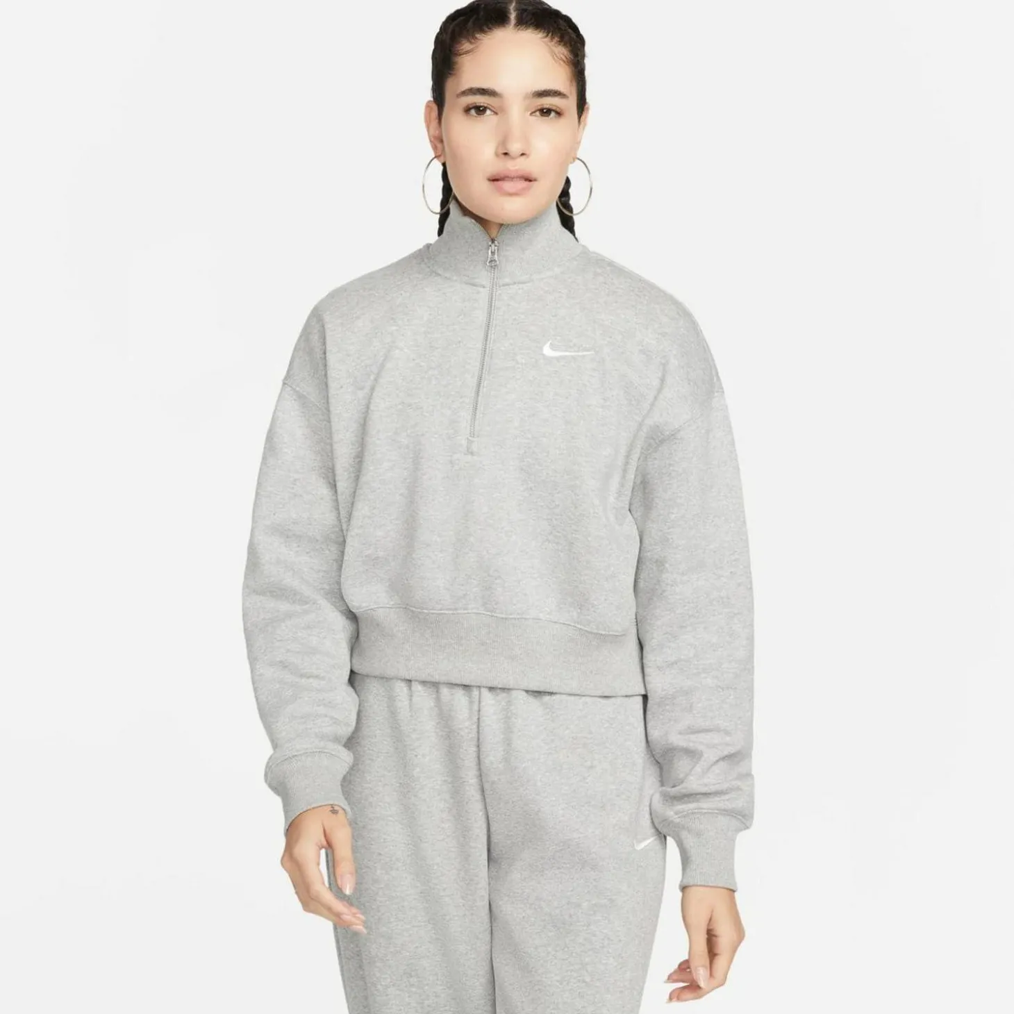 Sportswear Phoenix 1/4-Zip Cropped Damen Sweatshirt