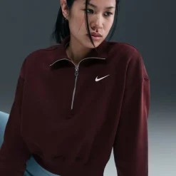 Sportswear Phoenix 1/4-Zip Cropped Damen Sweatshirt