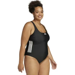 3-Streifen C-Back – Große Größen Damen Badeanzug