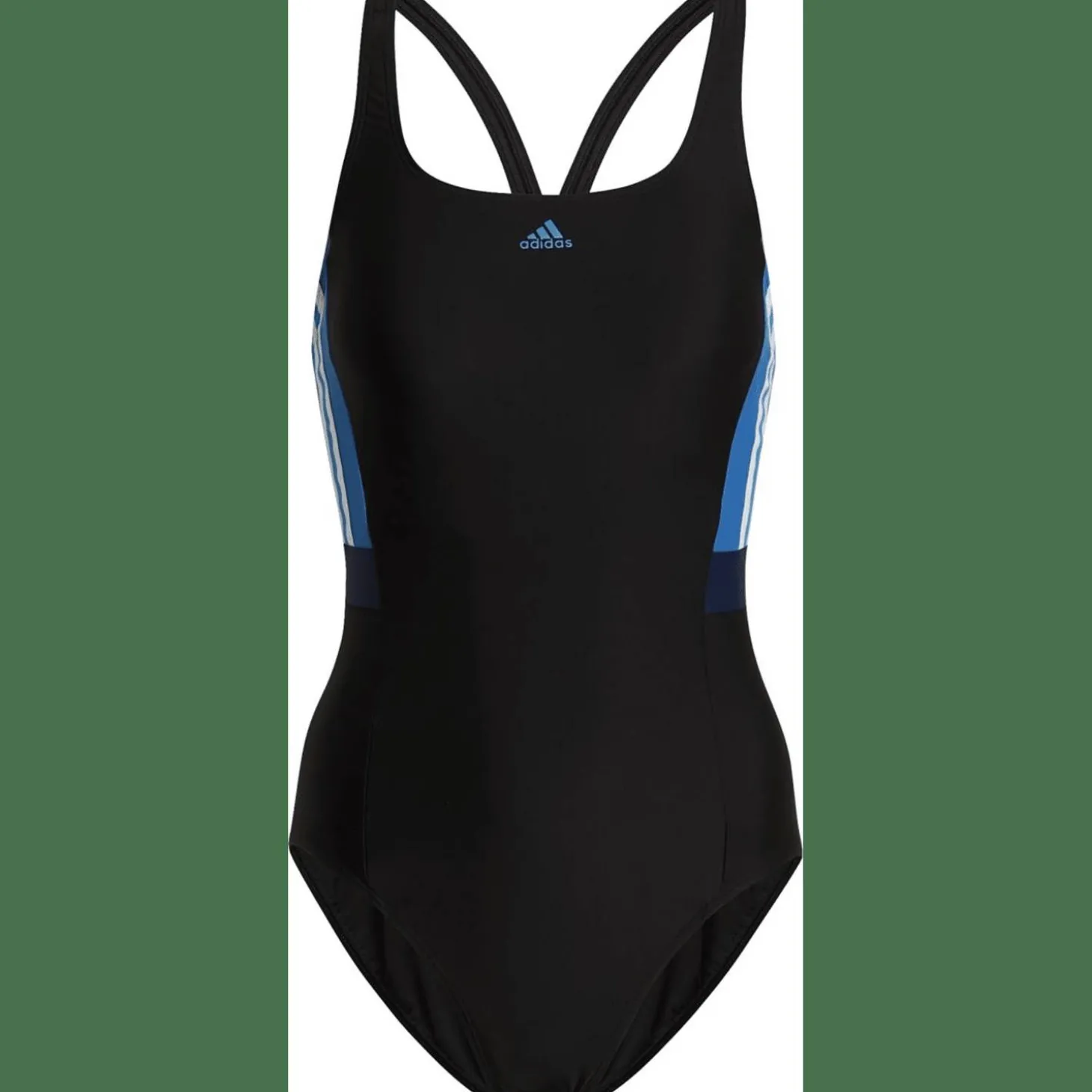3-Streifen Colorblock Badeanzug Damen Badeanzug