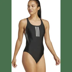 3-Streifen Rubber Graphic Damen Badeanzug