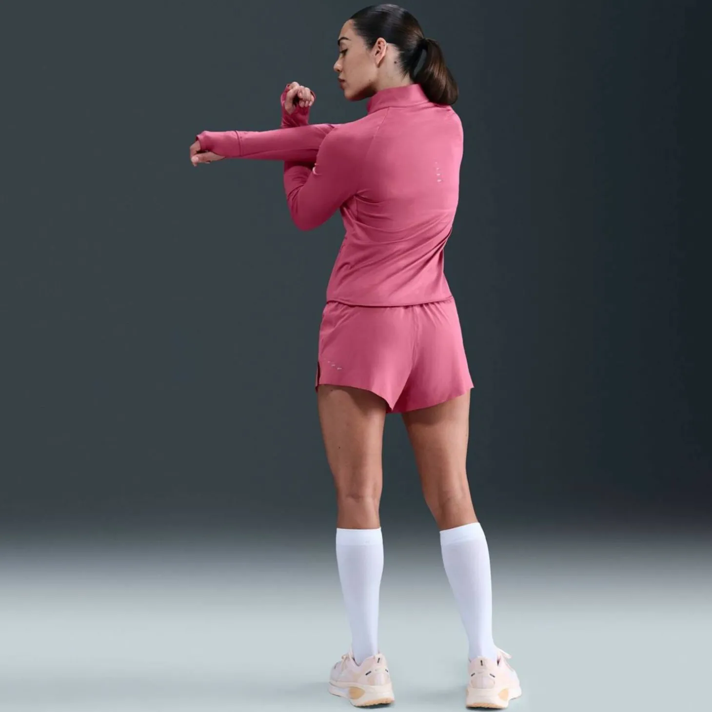 Swift Dri-Fit UV 1/4-Zip Damen T-Shirt