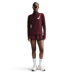 Swoosh Dri-Fit 1/2-Zip Mid Layer Damen T-Shirt