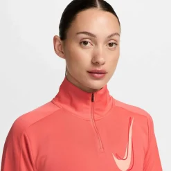 Swoosh Dri-Fit 1/2-Zip Mid Layer Damen T-Shirt