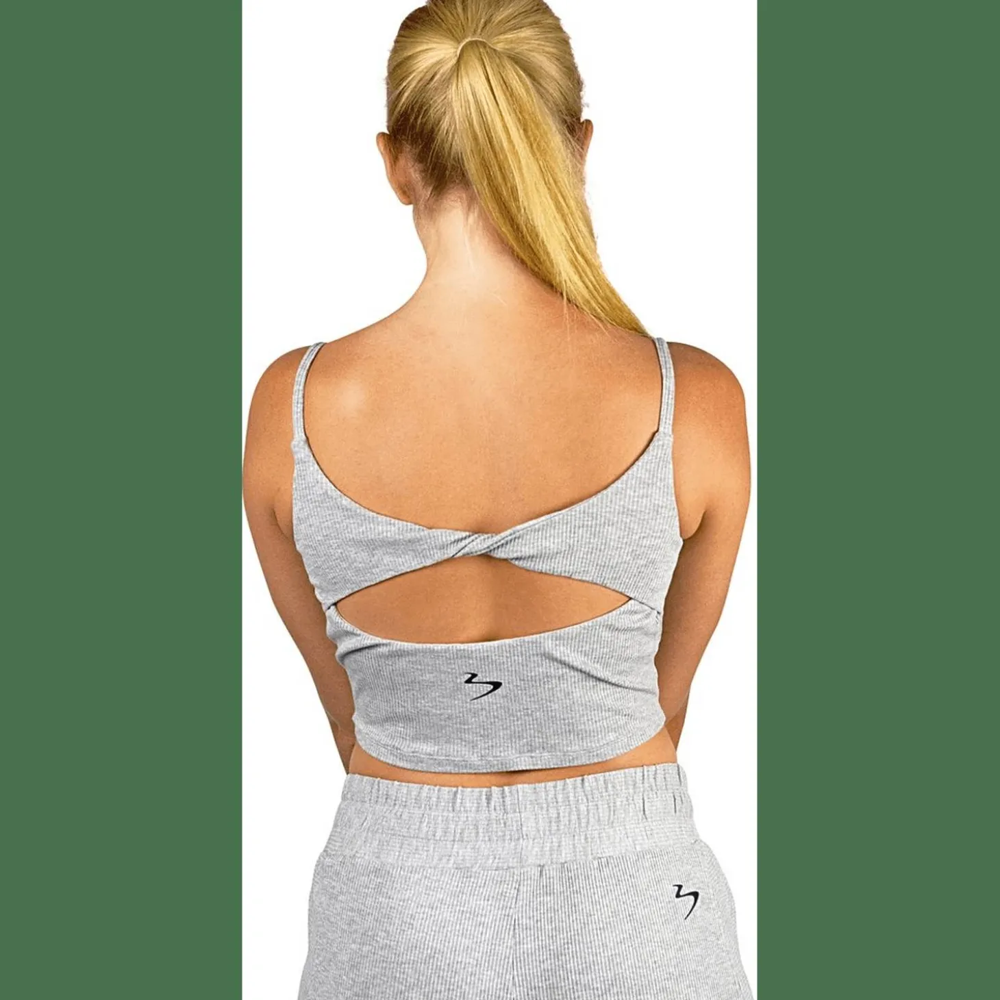 Twist Back Rib Tank Damen Bustier