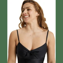 U Back Solid Damen Badeanzug