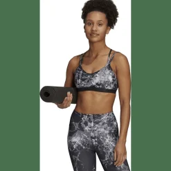 Yoga Essentials Studio Light-Support Allover Print Sport-BH Damen Sport-BH