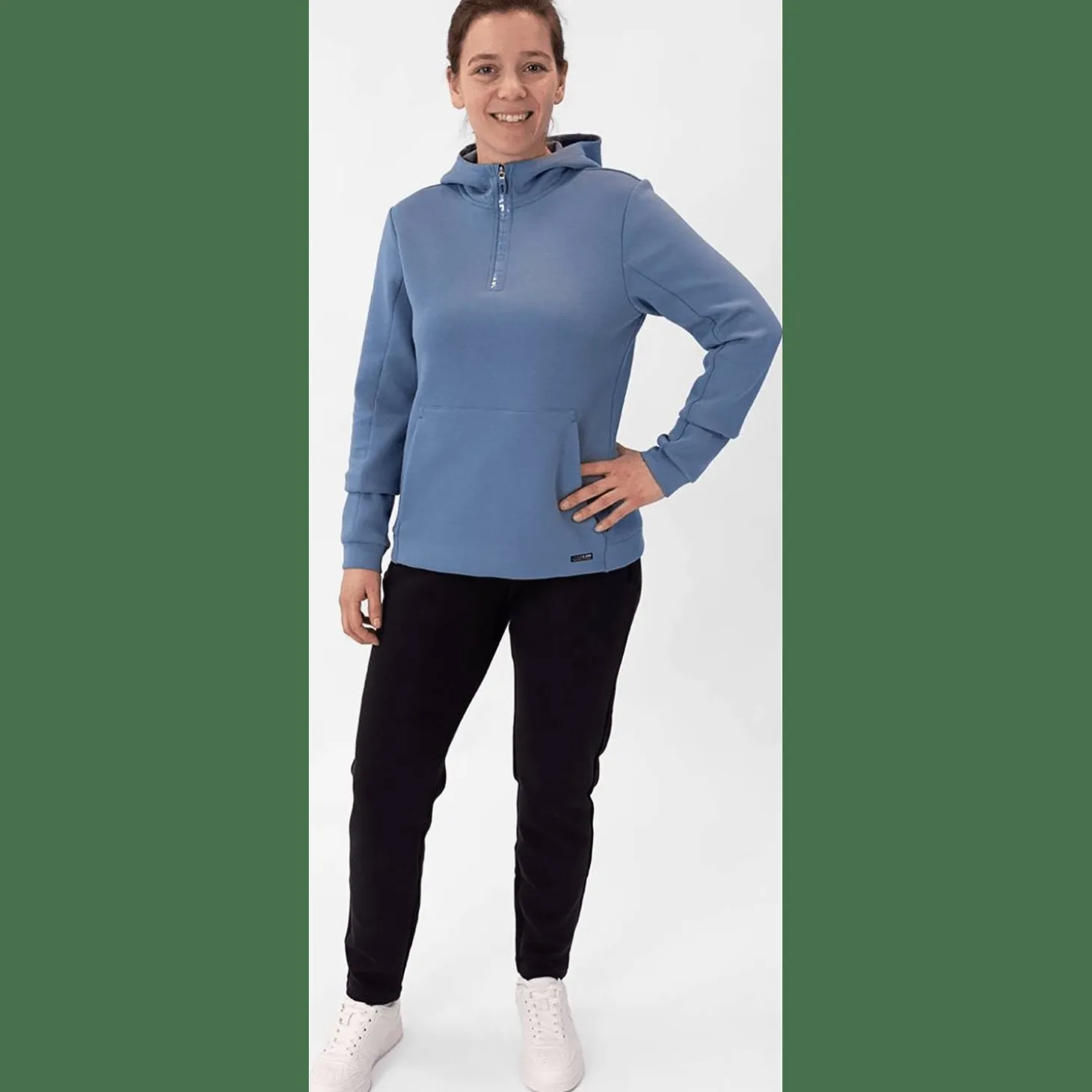 Zip Pro Casual Damen Kapuzensweater